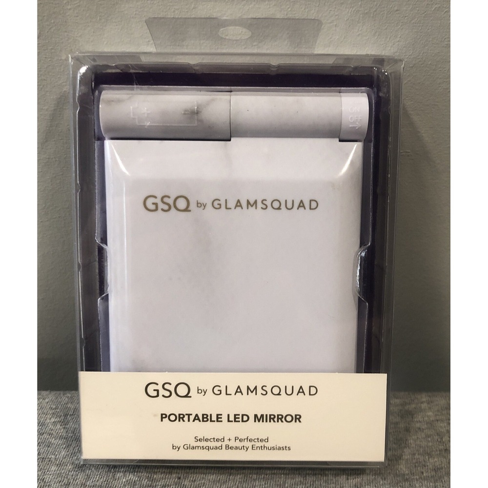 GSQ by Glam squad Portable LED Mirror 2x Magnify Small 3x3.5" (apply Lashes)
